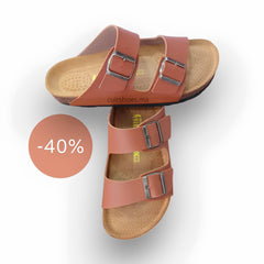 Sandales confortables pour hommes, Marron - Cuir Shoes