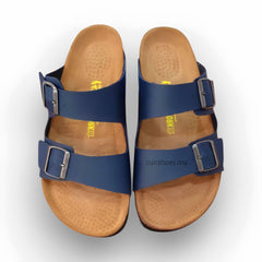 Sandales confortables pour hommes, Bleu - Cuir Shoes