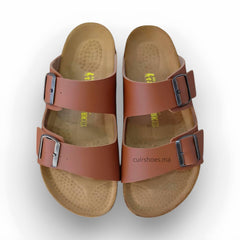 Sandales confortables pour hommes, Marron - Cuir Shoes